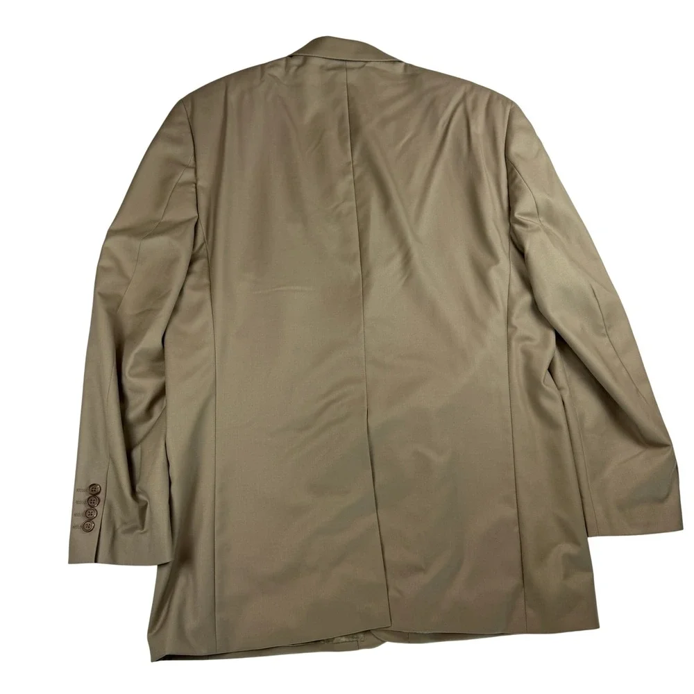 Ralph Ralph Lauren Mens 46L Tan Khaki 100% Wool 2-Button Blazer Sport Coat